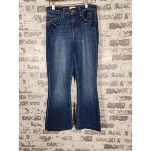 L'Agence Jeans Womens 26 Blue‎ Flare High Rise  Medium Wash Cropped Bell 27x26